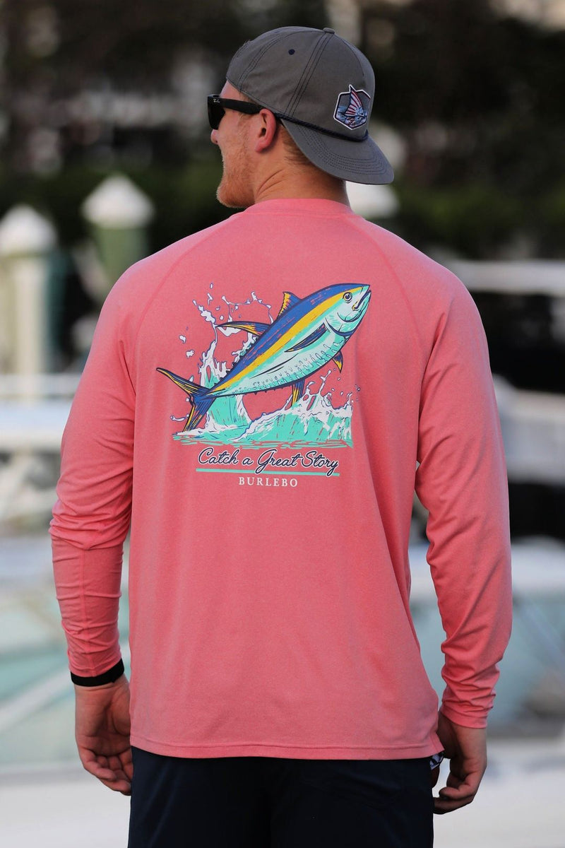 Catch a Great Story Sun Tee - Coral