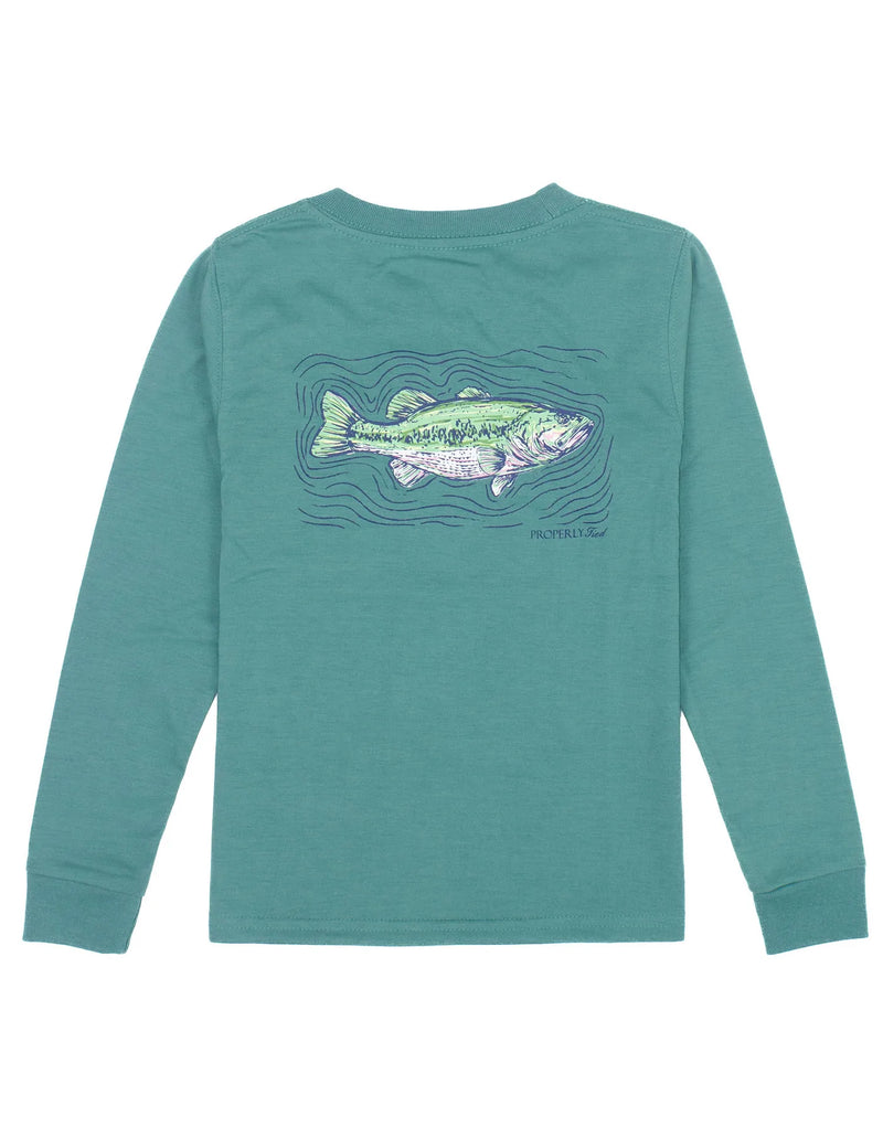 LD SPOTTED BASS LS TEAL