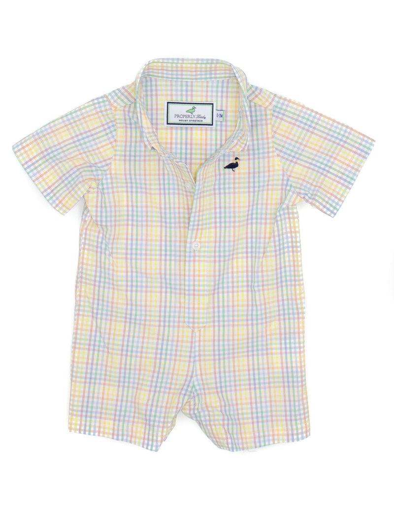 LD SEASONAL WOVEN SHORTALL WATERCOLOR