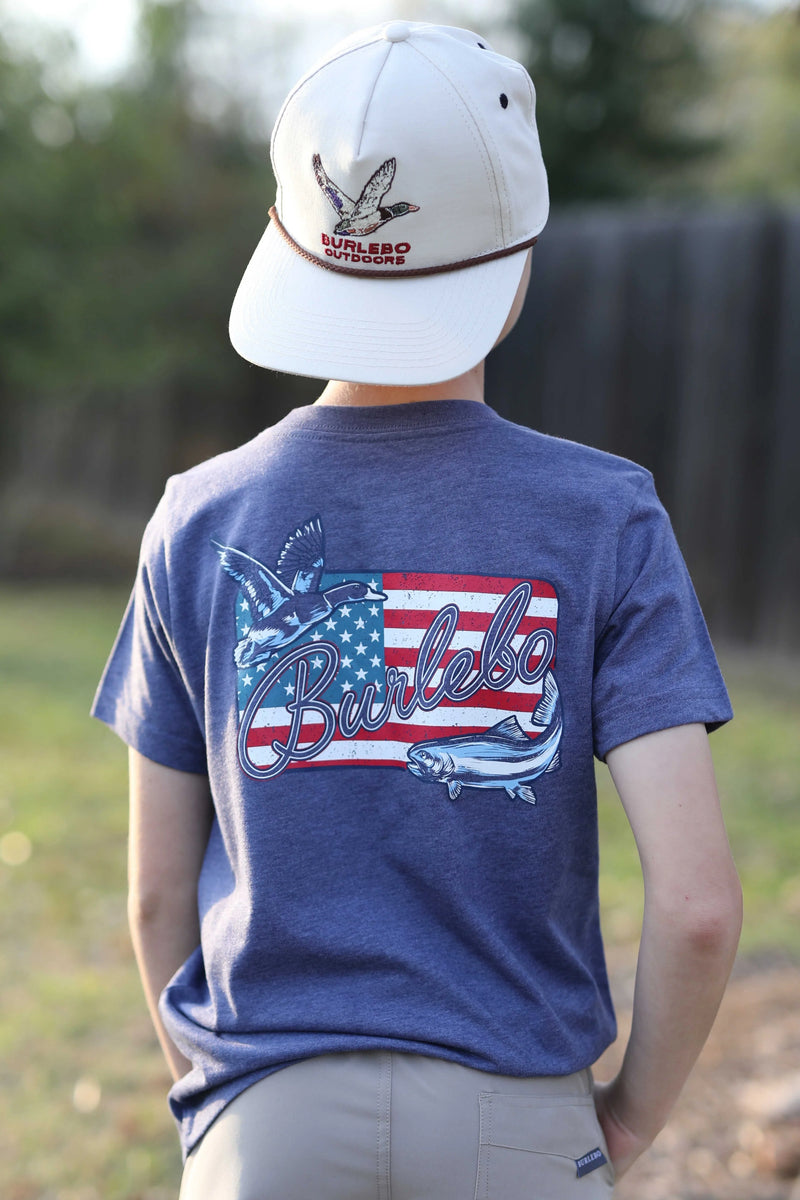 Youth Tee - American Flag Patch