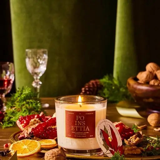 Rewined Poinsettia Candle 10 oz