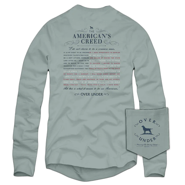 L/S American's Creed T-Shirt Green Tea