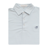 PEACH STATE PRIDE CREPE MYRTLE STRIPE PERFORMANCE POLO - SELF COLLAR