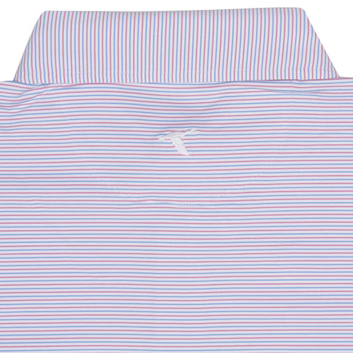 BRAZILWOOD TRELLIS STRIPE PERFORMANCE POLO