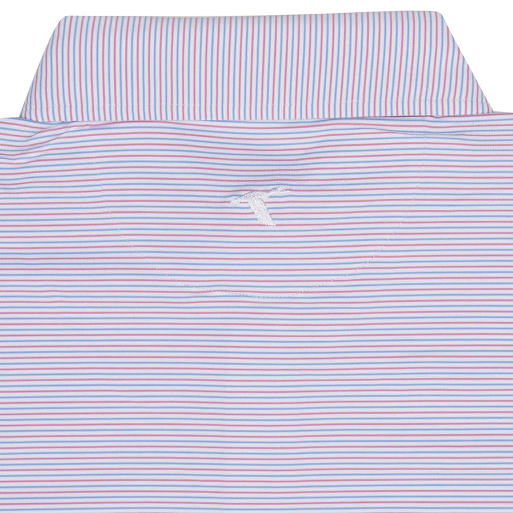BRAZILWOOD TRELLIS STRIPE PERFORMANCE POLO