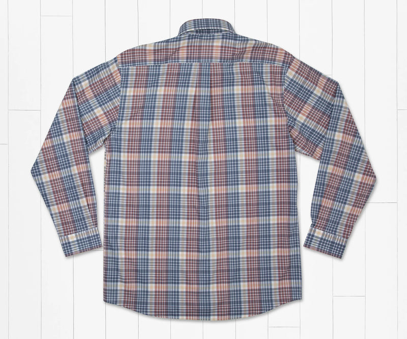 Bayamon Performance Dress Shirt SLATE WITH BURNT RED