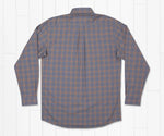Calabash Performance Dress Shirt BURNT TAUPE AND MOUNTAIN PURPLE
