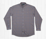 Calabash Performance Dress Shirt BURNT TAUPE AND MOUNTAIN PURPLE