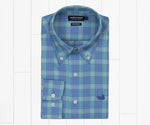 Calabash Performance Dress Shirt MINT AND FRENCH BLUE