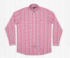 Shores Windowpane Performance Dress Shirt PINK AND NAVY