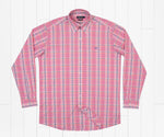 Shores Windowpane Performance Dress Shirt PINK AND NAVY