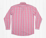 Shores Windowpane Performance Dress Shirt PINK AND NAVY