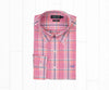 Shores Windowpane Performance Dress Shirt PINK AND NAVY