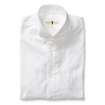 Cotton Oxford Sport Shirt Morris Solid WHITE