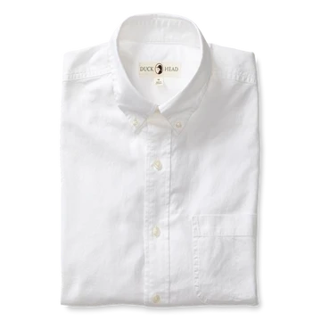 Cotton Oxford Sport Shirt Morris Solid WHITE