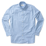 Cotton Oxford Sport Shirt Morris Solid BLUE