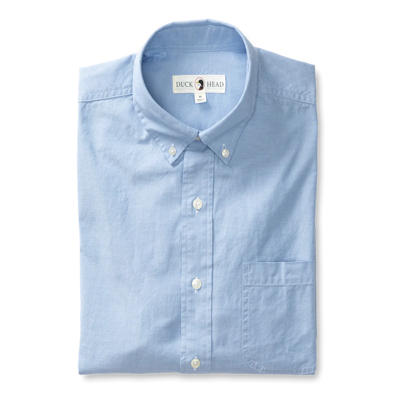 Cotton Oxford Sport Shirt Morris Solid BLUE