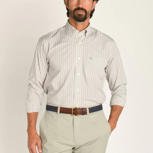 Performance Poplin Sport Shirt Camden Plaid FADED PEACH
