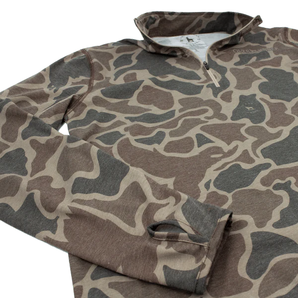 Quarter zip camo deals pullover