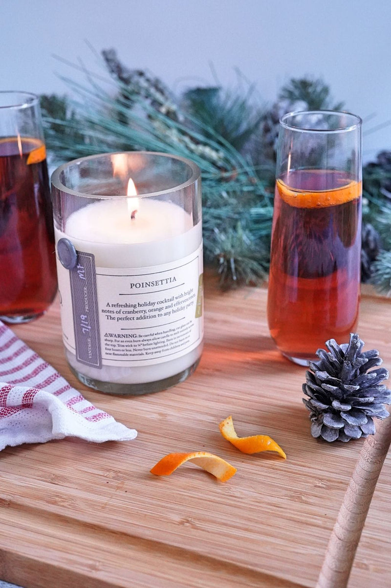 Poinsettia Candle