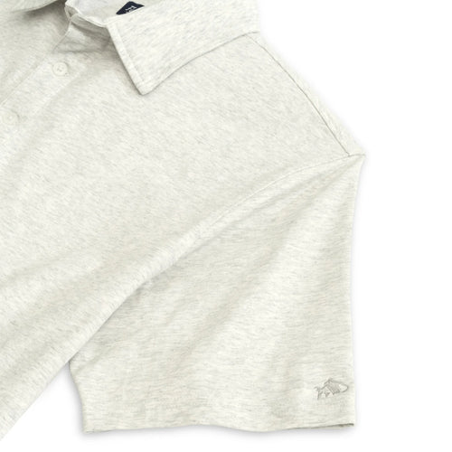 HEATHERED BEACHAM POLO HEATHER GREY