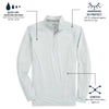 Heather Streak Boden 1/4 Zip Chrome