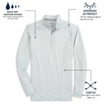 Heather Streak Boden 1/4 Zip Chrome