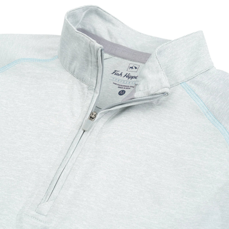 Heather Streak Boden 1/4 Zip Chrome