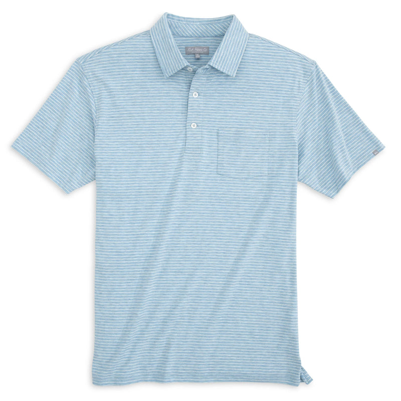 MELANGE STRIPE POLO HAZE