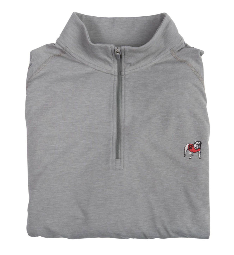 UGA STANDING BULLDOG BAMBOO PULLOVER CHARCOAL