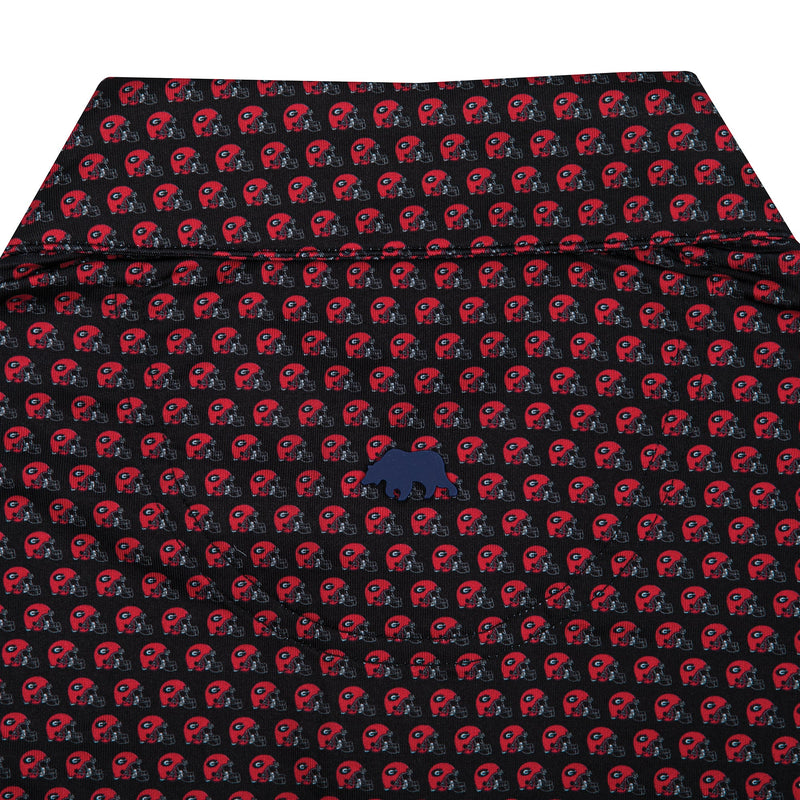 UGA Helmet Printed Polo BLACK