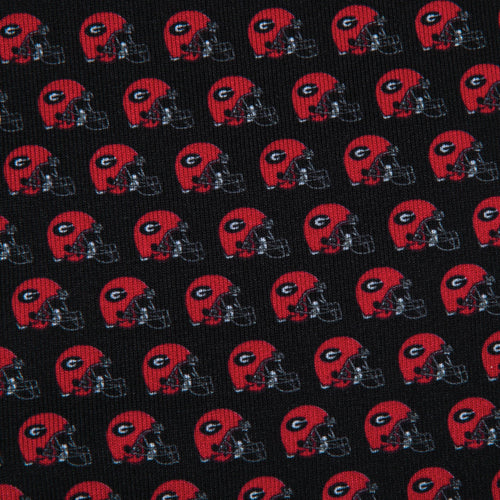UGA Helmet Printed Polo BLACK