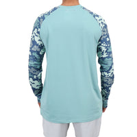 TACTICAL LS PERFORMANCE SHIRT TEAL DIGI CAMO