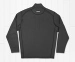 Endzone Stripe Performance Pullover BLACK WITH RED