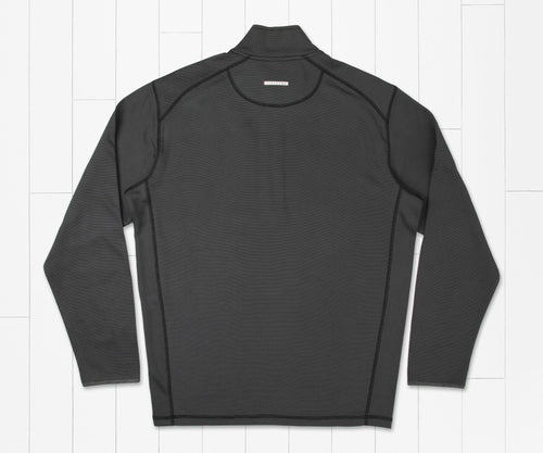 Endzone Stripe Performance Pullover BLACK WITH RED