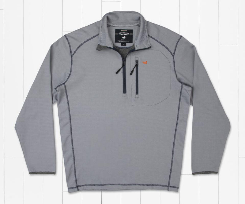 Endzone Stripe Performance Pullover NAVY/ORANGE