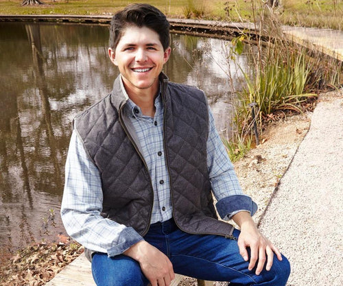 Newton Quilted Vest Grey