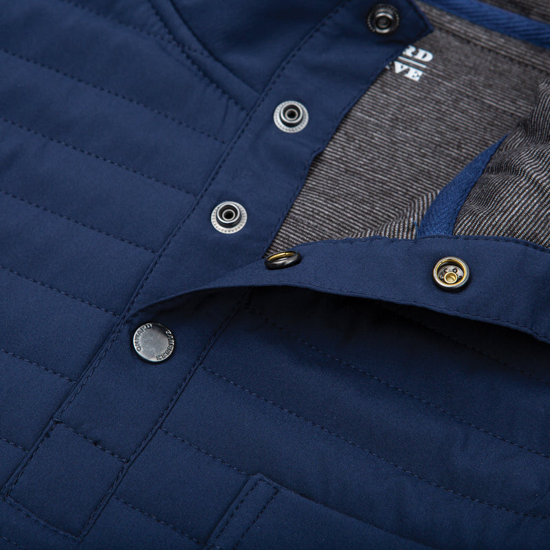 CROSBY QUILTED PULLOVER NAVY