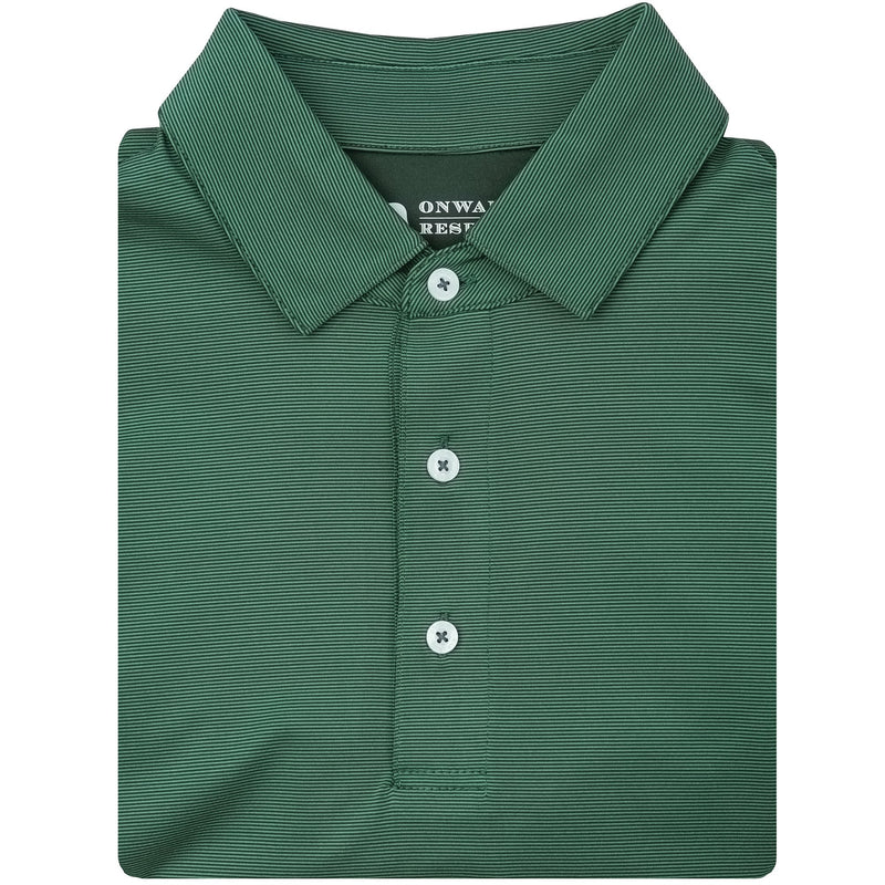 HAIRLINE STRIPE PERFORMANCE POLO Frosty Spruce/Sycamore
