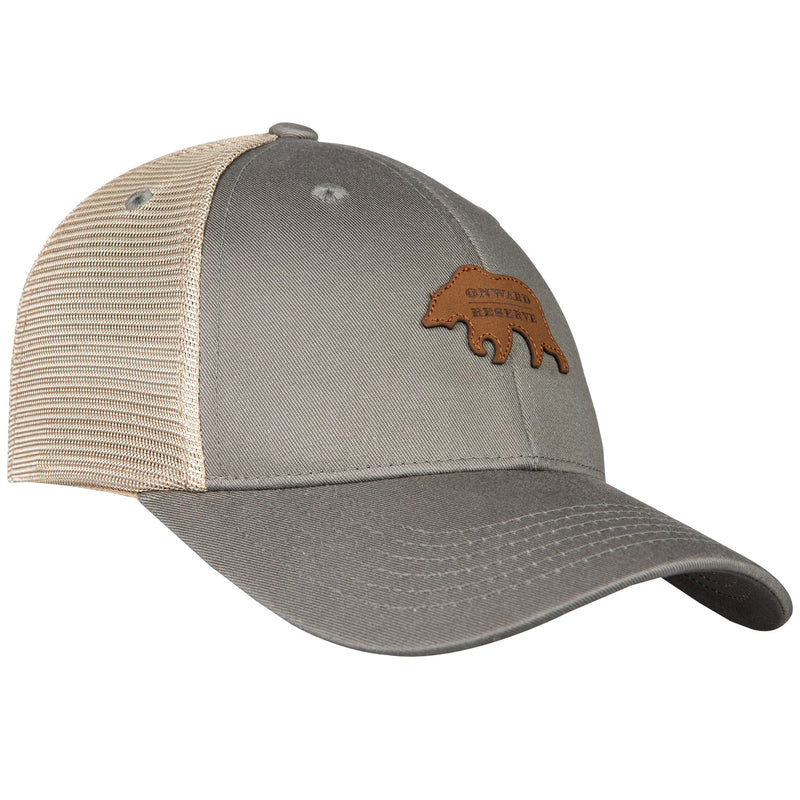 LEATHER PATCH TRUCKER HAT