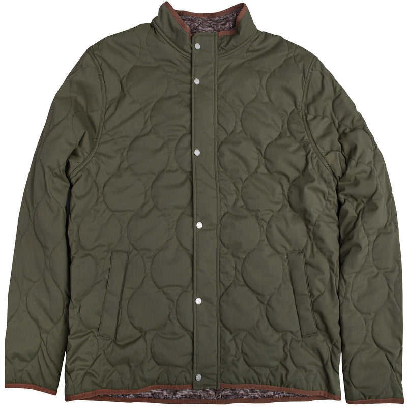 CANDLER QUILTED COAT WITH PRIMALOFT INSULATION OLIVE