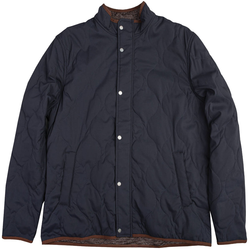 CANDLER QUILTED COAT WITH PRIMALOFT INSULATION NAVY