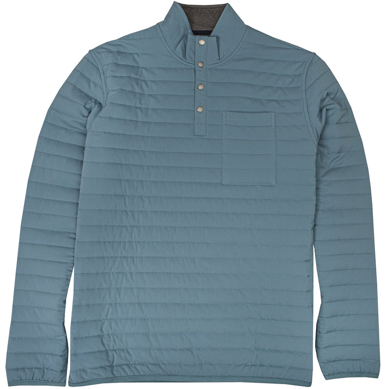 CROSBY QUILTED PULLOVER BLUESTONE