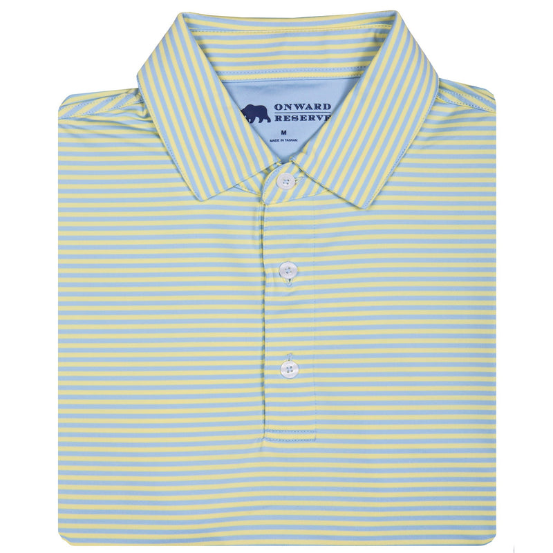 PRO STRIPE PERFORMANCE POLO LEMONADE