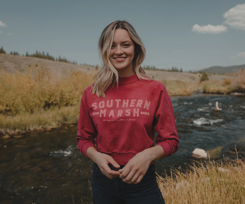 SEAWASH™ Sierra Crop Sweatshirt MAROON