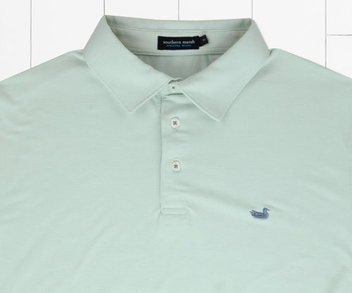 Biscayne Heather Performance Polo Seafoam