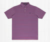 Bermuda Performance Polo - Naples Stripe BLUE & STRAWBERRY FIZZ