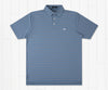 Bermuda Performance Polo - Naples Stripe SLATE & LIGHT BLUE