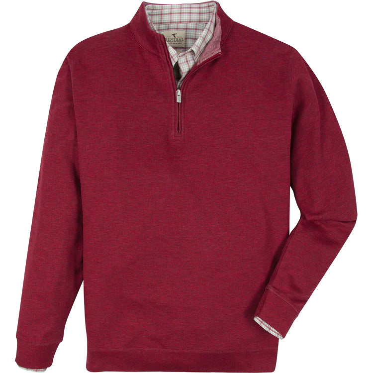 MERLOT COTTON/MODAL QUARTER-ZIP