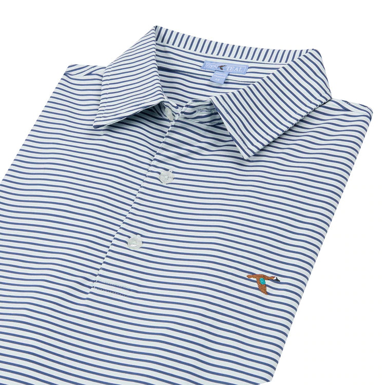 ULTRAMARINE FREEPORT STRIPE PERFORMANCE POLO